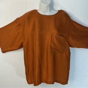 Men's Short-Sleeve Pocket Tee in Rust - Casual Relaxed Fit